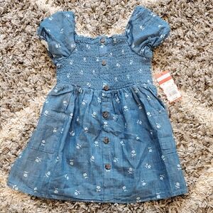 NEW Cat & Jack Blue Smocked Dress